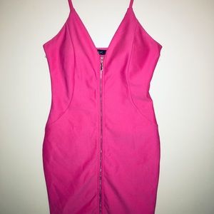 Pink Zip-Up Dress